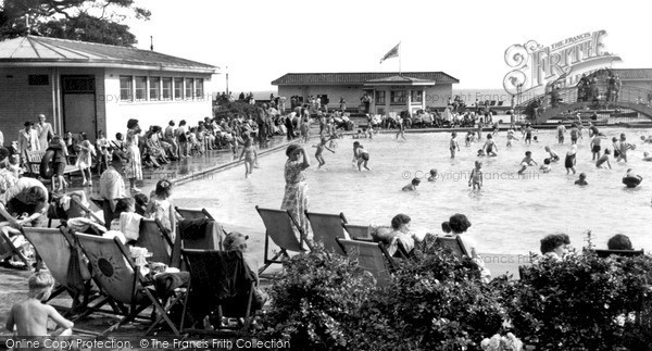 Photo of Worthing, the Paddling Pool c1955