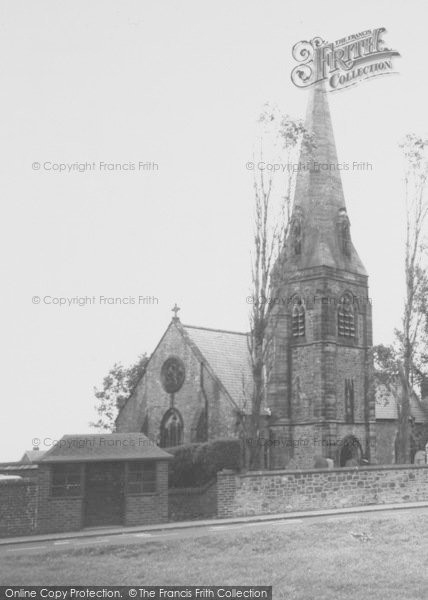 Photo of Wrea Green, The Bus Shelter And Church c.1965