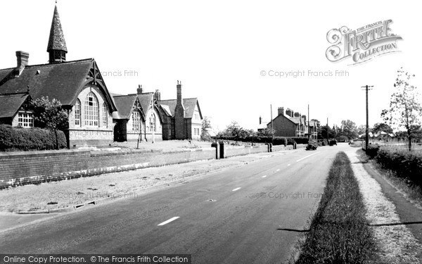 Wrenbury, the School and Nantwich Road c1955 Photo of Wrenbury, The School And Nantwich Road c.1955