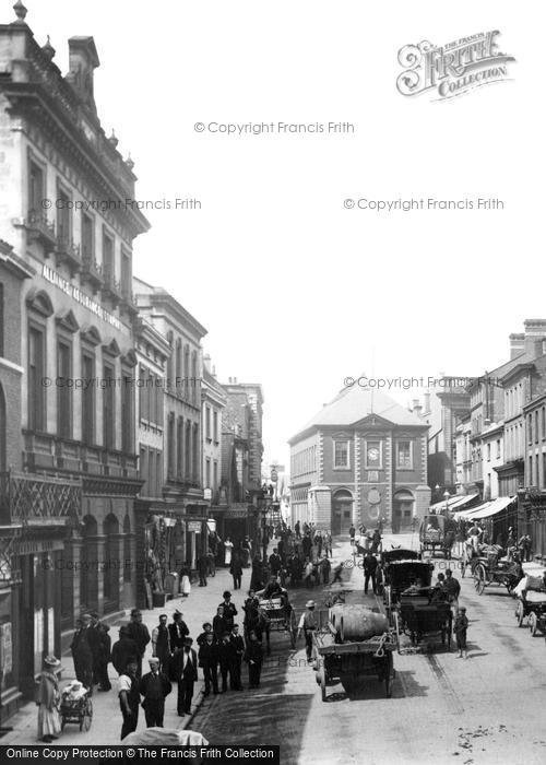 Photo of Wrexham, A Busy High Street 1895