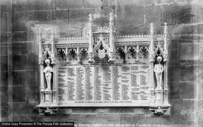 Photo of Wrexham, Church, Tablet To The Royal Welsh Fusiliers 1903