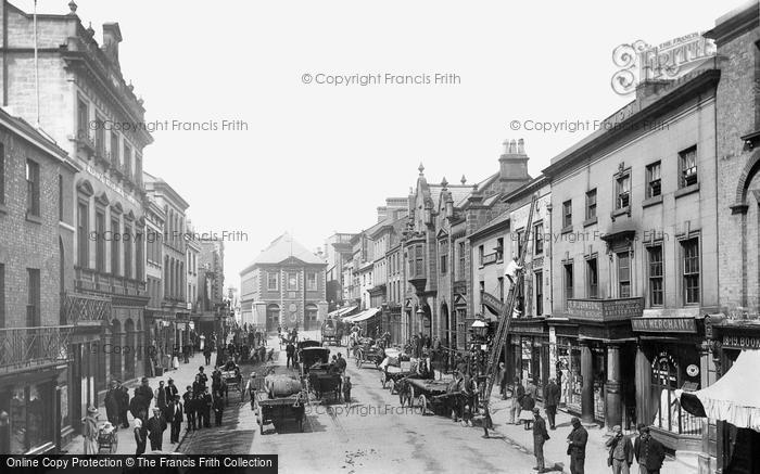 Photo of Wrexham, High Street from Wynnstay Arms 1895