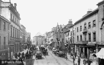 Wrexham, High Street from Wynnstay Arms 1895
