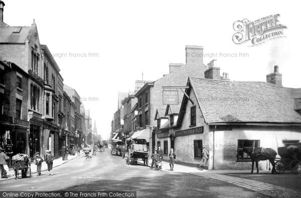 Photo of Wrexham, Hope Street And The Talbot Inn 1895