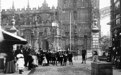 People At The Gates To The Church Of St Giles 1903, Wrexham