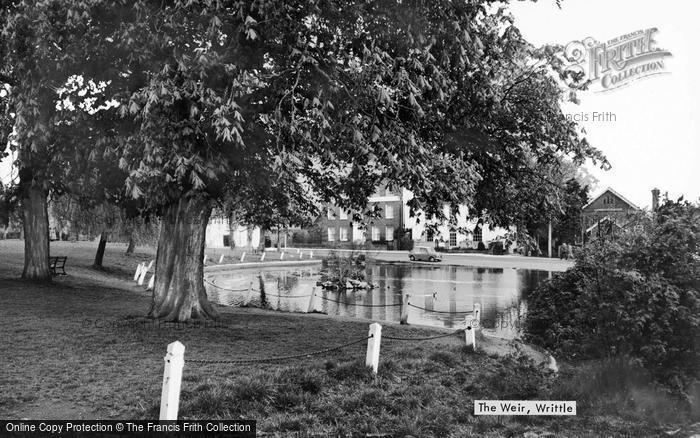 Photo of Writtle, The Weir c.1955