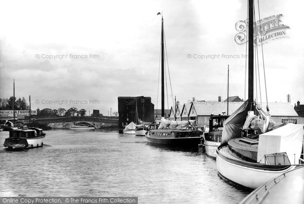 Photo of Wroxham, The Yacht Basin And The Bridge c.1940