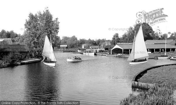 Photo of Wroxham, Upstream From The Bridge c.1950