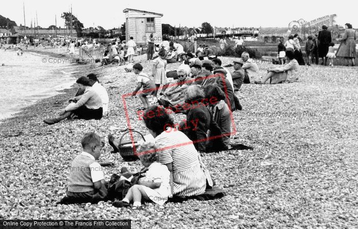 Photo of Yarmouth, Families On The Beach c.1955