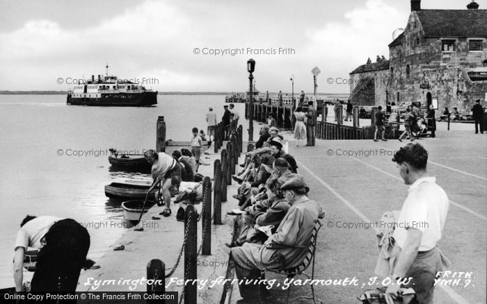 Photo of Yarmouth, Lymington Ferry Arriving c.1955