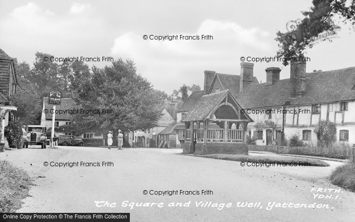 Photo of Yattendon, The Square And Village Well c.1950