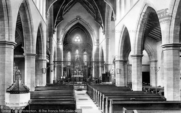 Photo of Yeovil, Holy Trinity Church, interior 1900