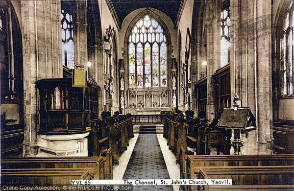 Photo of Yeovil, St John's Church, The Chancel c.1960