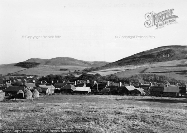 Photo of Yetholm, And Kirk Yetholm Villages From Law c.1955