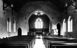 St Theodore's Church Interior c.1935, Ynysddu