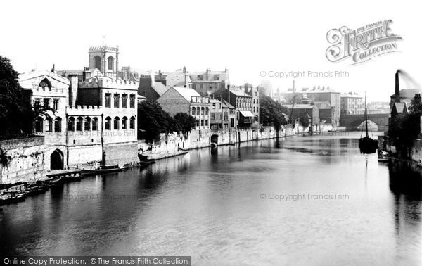 Photo of York, Guildhall From Lendal Bridge 1885