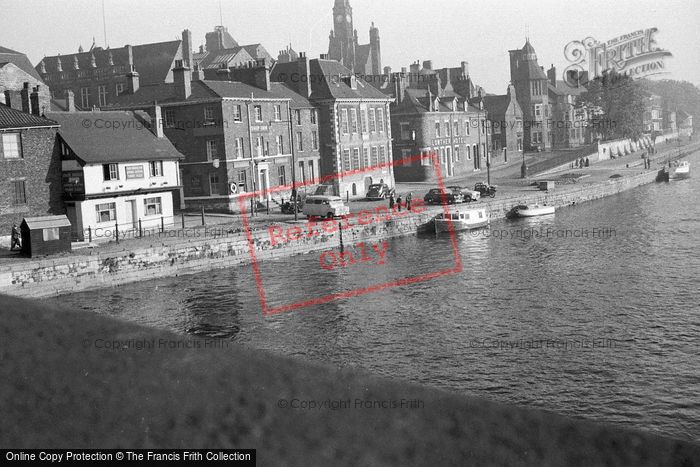 Photo of York, Hotels On The Ouse Riverside c.1958