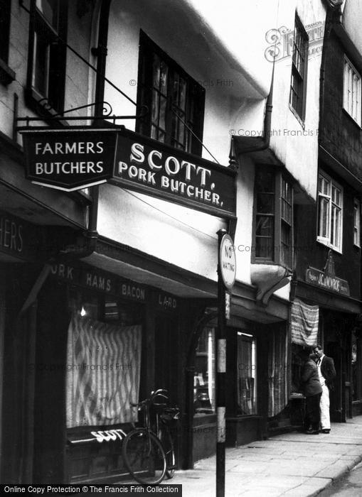 Photo of York, Low Petergate, Scott The Pork Butcher c.1960