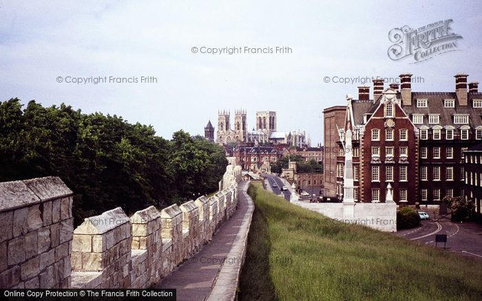 Photo of York, Minster And Station Road From City Wall c.1985
