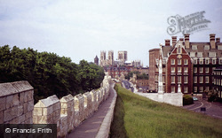 Minster And Station Road From City Wall c.1985, York