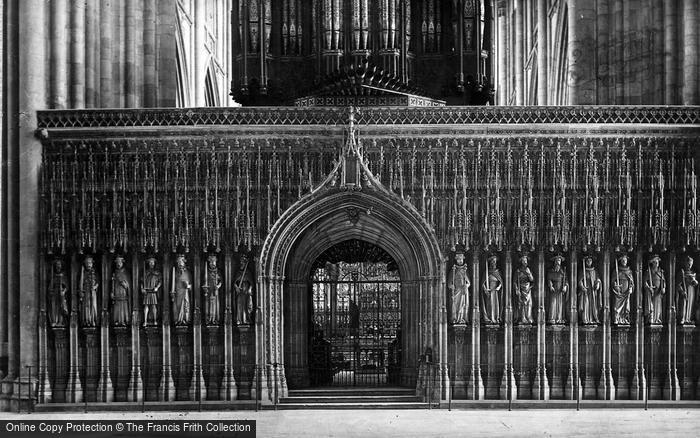 Photo of York, Minster, Choir Screen c.1885