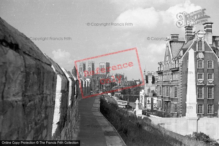 Photo of York, Minster From Wall 1951
