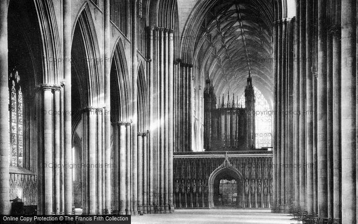 Photo of York, Minster, Nave East c.1900