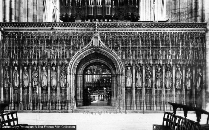 Photo of York, Minster, Organ Screen c.1900