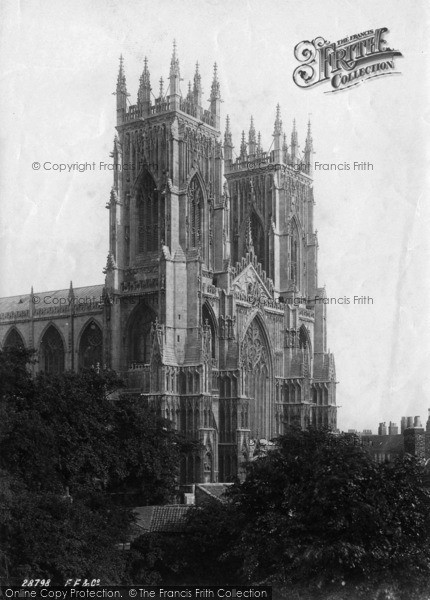 Photo of York, Minster, Towers From North West 1891