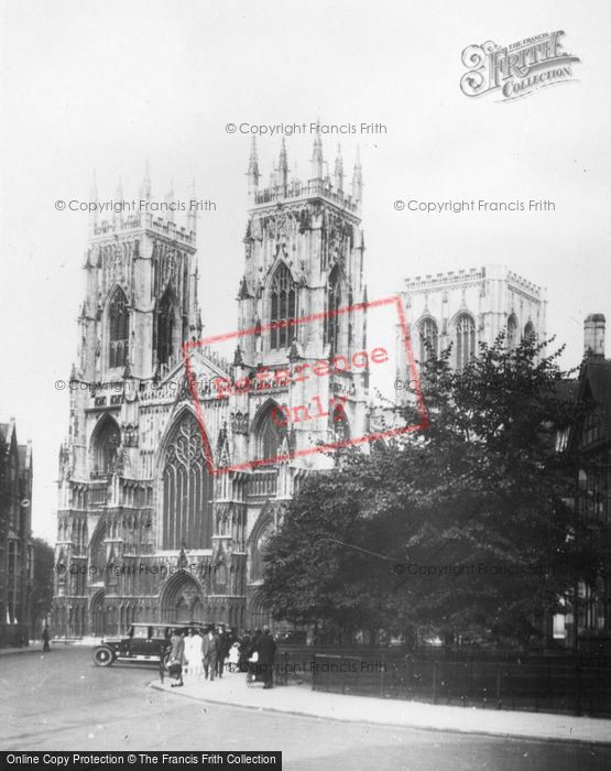 Photo of York, Minster, West Front c.1930
