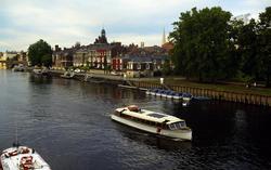 River Ouse And The Law Courts From Skeldergate Bridge c.1995, York