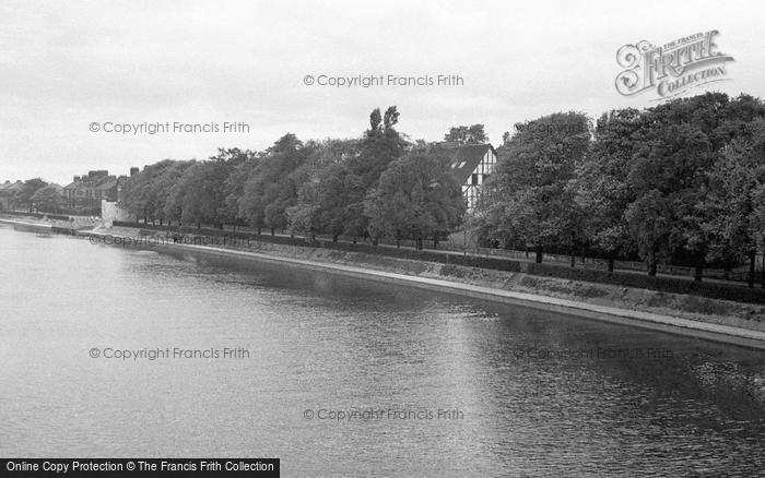 Photo of York, Riverside Walk From Lendal Bridge 1951