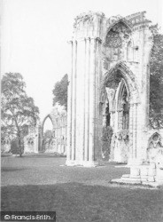 St Mary's Abbey, East End c.1885, York
