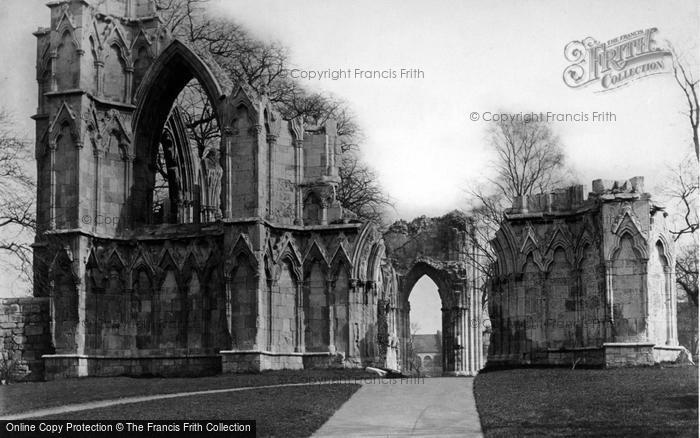 Photo of York, St Mary's Abbey, West Front c.1880