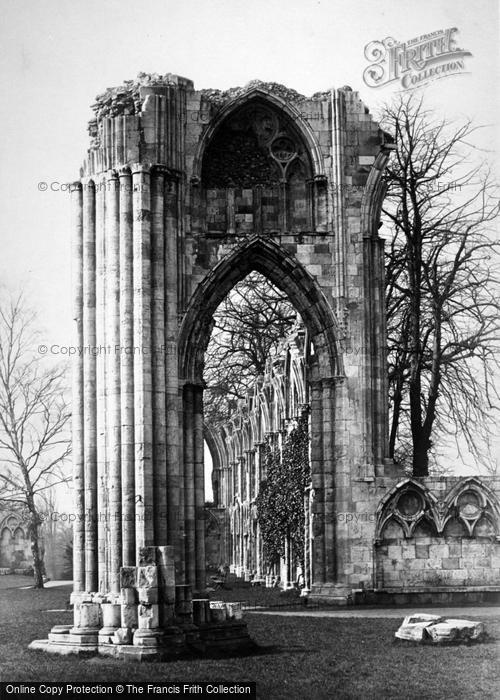 Photo of York, St Mary's Abbey, West Window c.1880