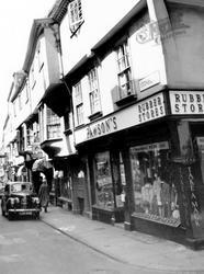 Stonegate, Pawson's Rubber Stores c.1955, York