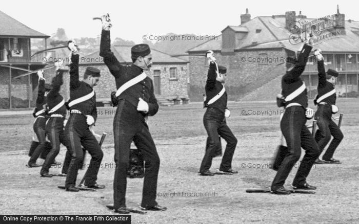 Photo of York, The Cavalry Barracks, Sword Practice 1886