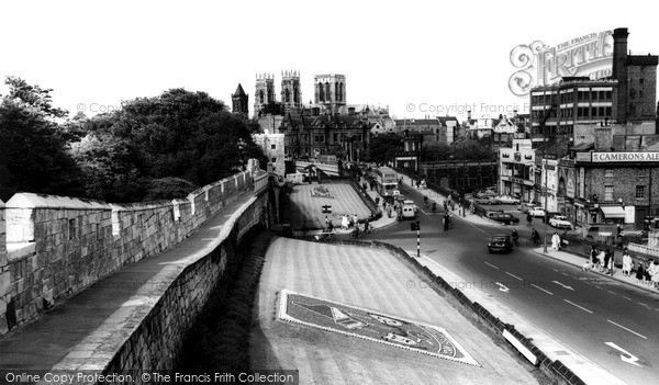 Photo of York, The Minster From The City Walls c.1960