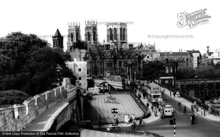 Photo of York, The Minster From The City Walls c.1960