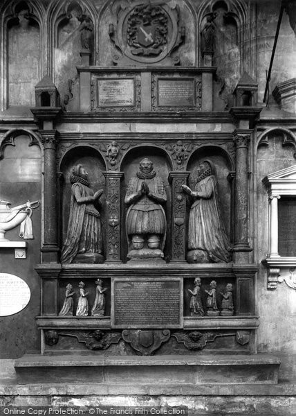 Photo of York, The Minster, The Gee Monument 1909
