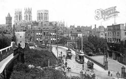 Traffic From The City Walls 1911, York