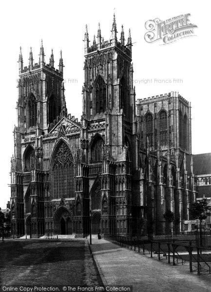York, York Minster, west front 1891 Photo of York, York Minster, West Front 1891