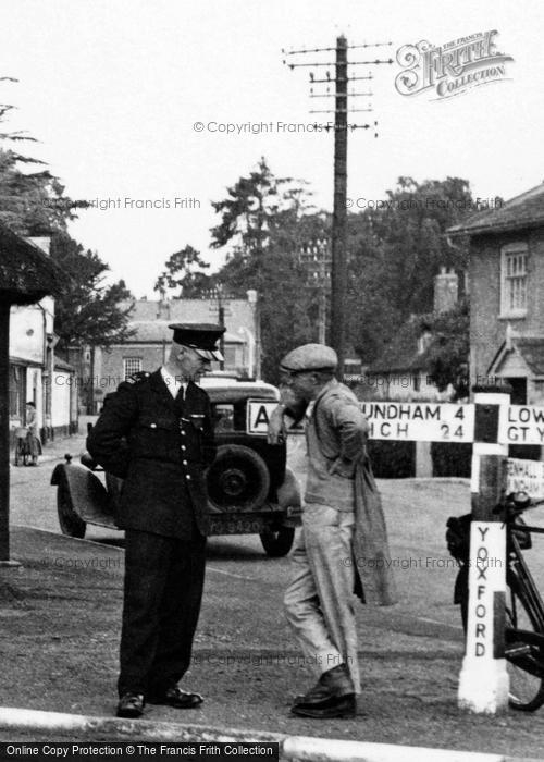 Photo of Yoxford, Conversation With A Policeman c.1955