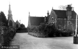 The School And St Martin's Church c.1955, Zeals